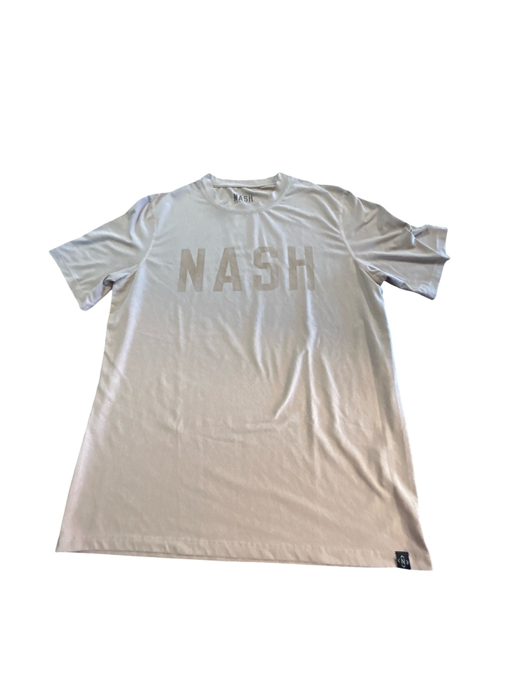 The Nash Collection "NASH" Graphic Performance Tee - Tan - Size Small